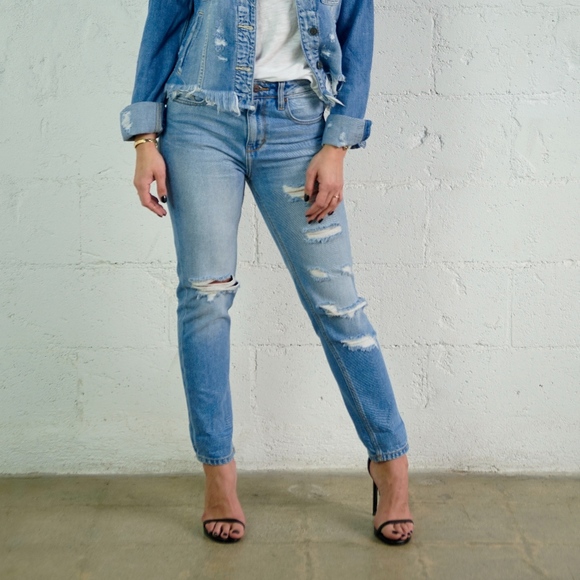 ❌sold-out❌ TRACEY High Waist Slim Distressed Denim - Picture 3 of 8